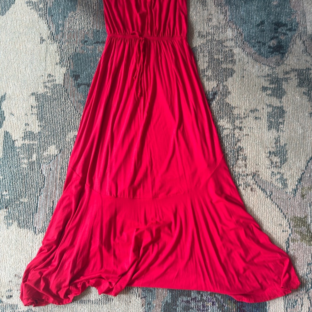 Rolla Coster Strapless Red Maxi Dress